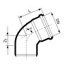 MagnaPlast HT PLUS Kolano HTB 32mm 15° 421008 Kanalizacja